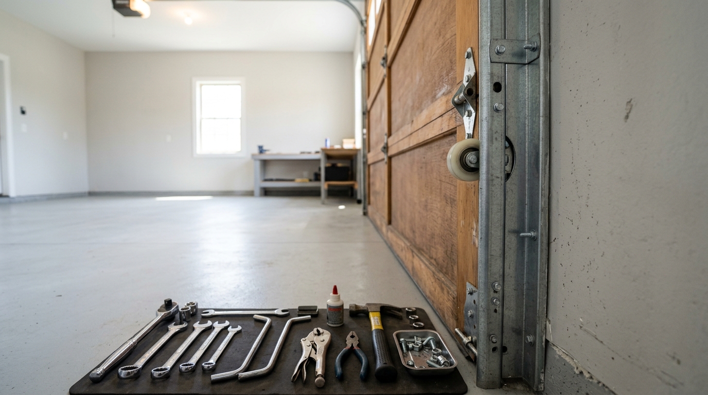 Garage Door Roller and Track Repair in Fremont service photo